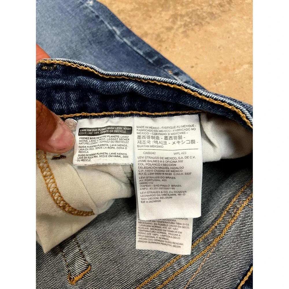Levi's 514 Straight Leg Jeans Mens 34x30 Blue Denim‎ Cotton Stretch Mid Rise